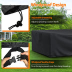Startwo Patio Furniture Covers Waterprpoof, Tear Resistant Rectangular Outdoor Furniture Set Cover For Table And Chairs, Outdoor Sectional Sofa Cover, 111'L X 74'W X 28'H