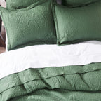 Anluoer Quilt Queen Size Bedding Set-Olive Green Embossed, Bedspreads-Lightweight Summer Soft Microfiber Bedspread, Bed Coverlet