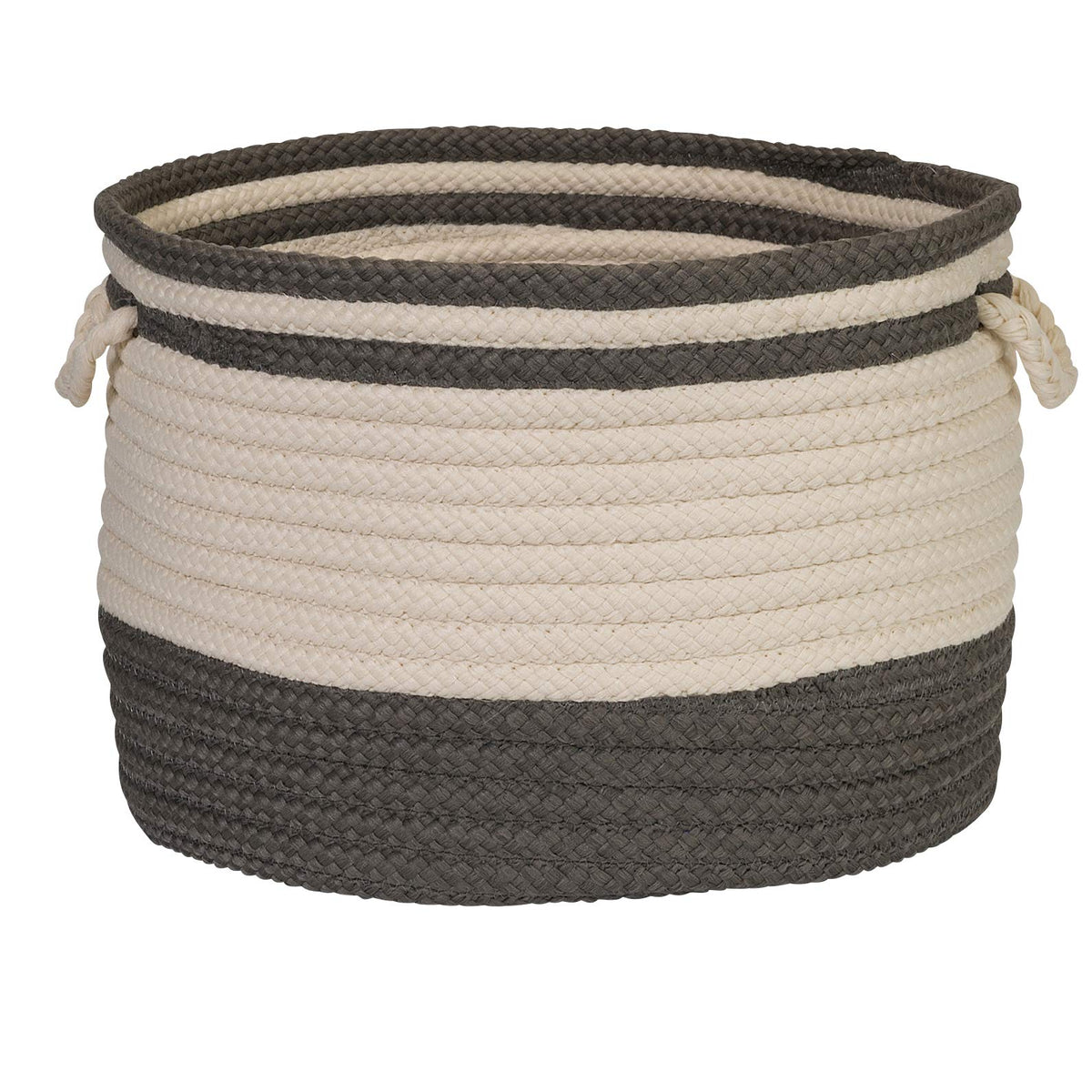 Bar Harbour Band Basket, 18 By 18 By 12Inch, Gray