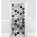 Amscan New Year Disco Ball Drop Hanging Circle Decorating Kit, Black and Silver, One Size