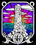 Lighthouse - Fuzzy Velvet Detailed Coloring Poster 16x20