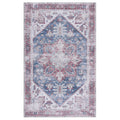 SAFAVIEH Tucson Collection Accent Rug - 3 x 5, Navy & Red, Persian Design, Non-Shedding Machine Washable & Slip Resistant Idea