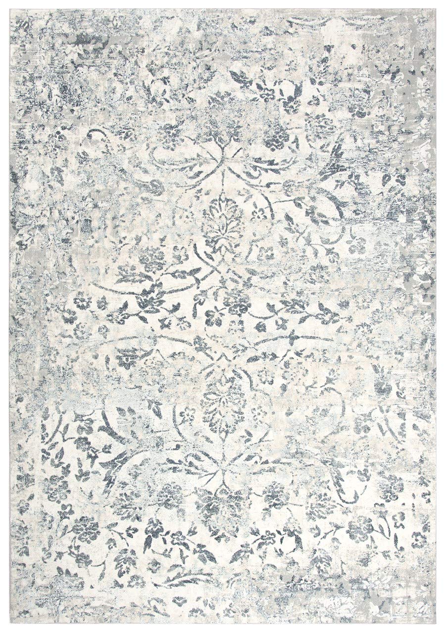 Alora Decor Glamour 5'3"X7'6" Vine/Scroll Cream/Gray/Rust/Blue Area Rug