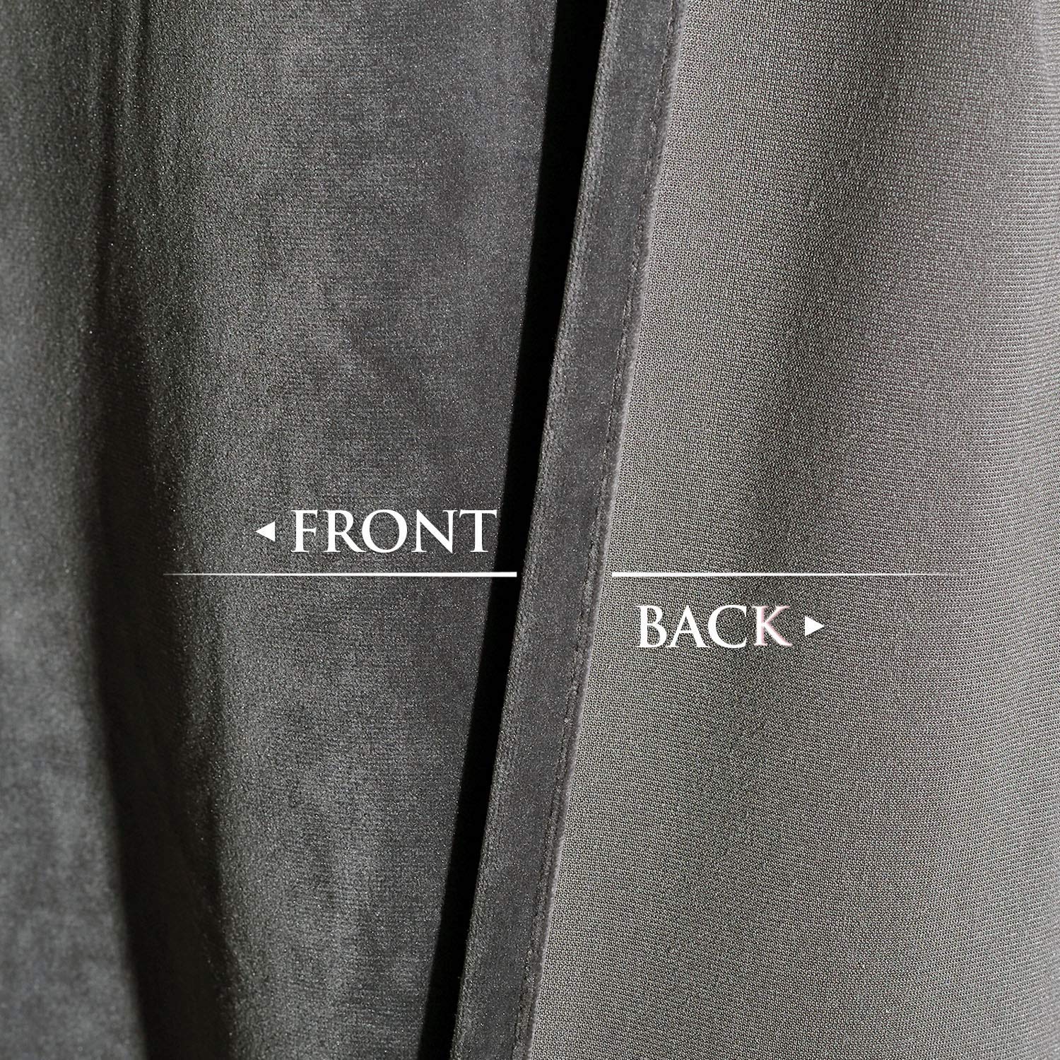 Stangh Super Soft Thick Velvet Curtains - Rod Pocket Top Room Darkening Window Treatment Velvet Drapes For Bedroom/Dining Room,
