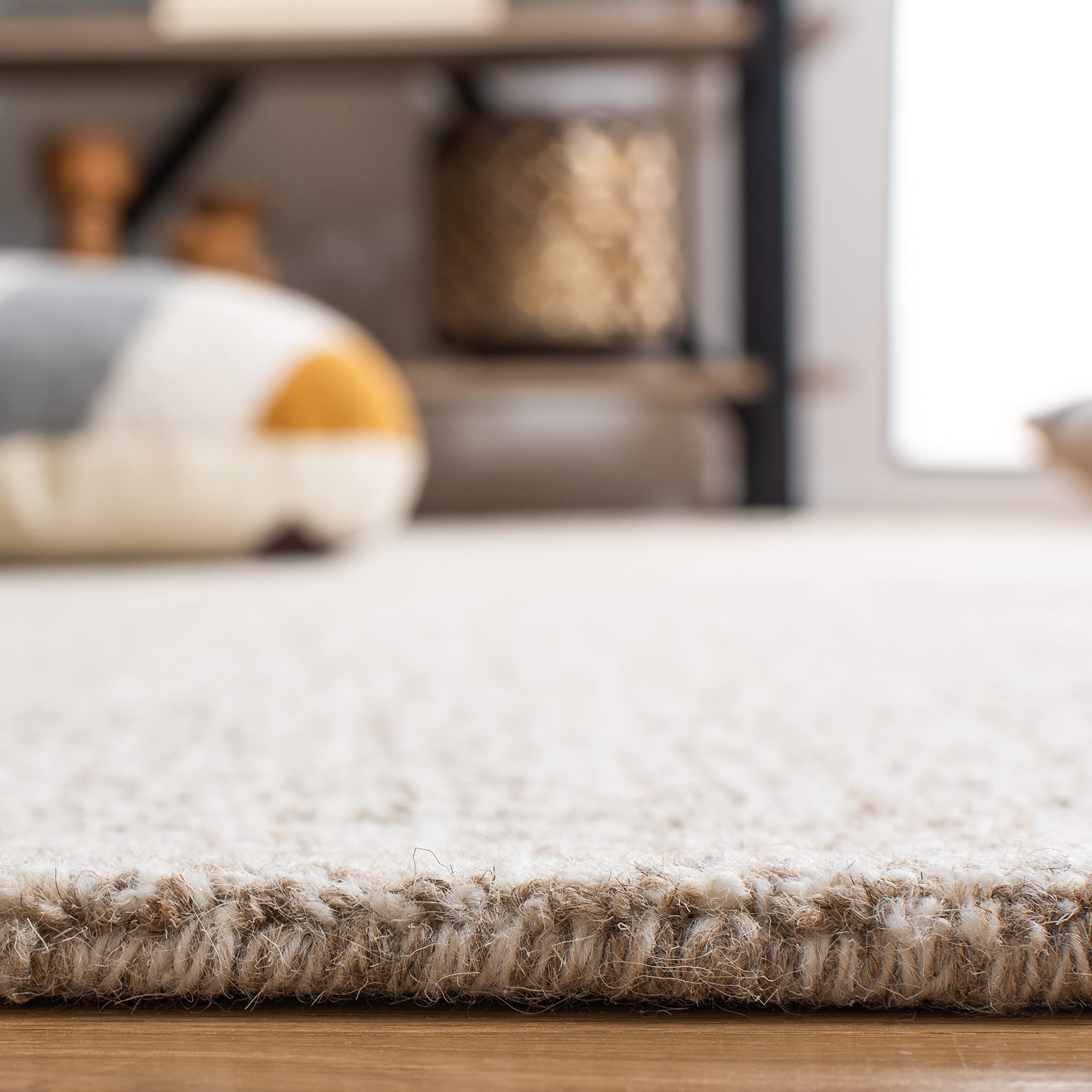 Safavieh Abstract Collection Accent Rug - 2' X 3', Ivory & Grey, Handmade Wool, Ideal For High Traffic Areas In Entryway, Living