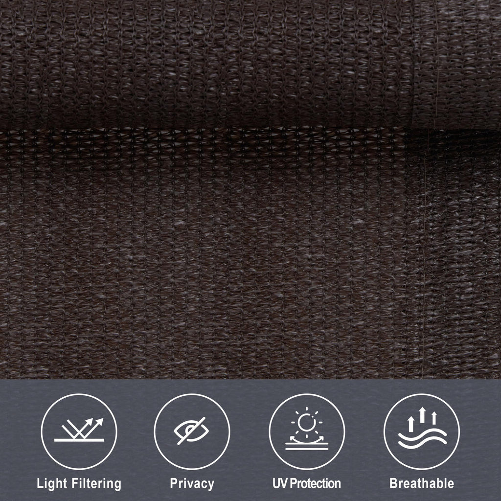 Vicllax Outdoor Roller Shade, Patio Cordless Blinds Roll Up Shade 4X6Ft, Chocolate