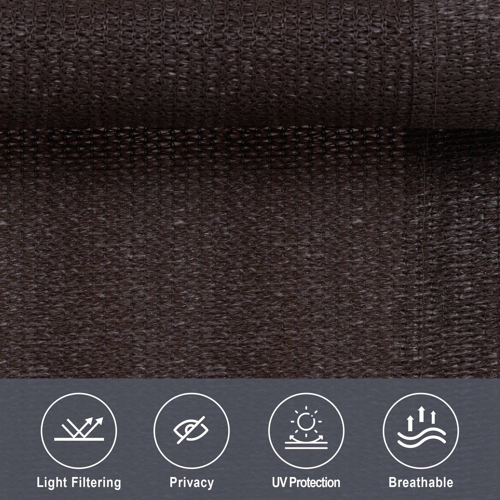 Vicllax Outdoor Roller Shade, Patio Cordless Blinds Roll Up Shade 4X6Ft, Chocolate