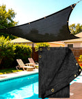 E.share 90%-95% Black Sun Shade Cloth 12FT x 18FT, Heavy Duty Outdoor Shade Netting with Reinforced Grommets, UV Resistant Breat