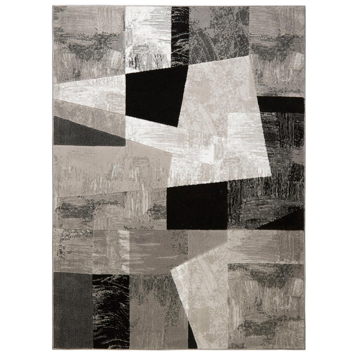 Home Dynamix Catalina Bismark Contemporary Geometric Area Rug, Grey/Black, 710x102
