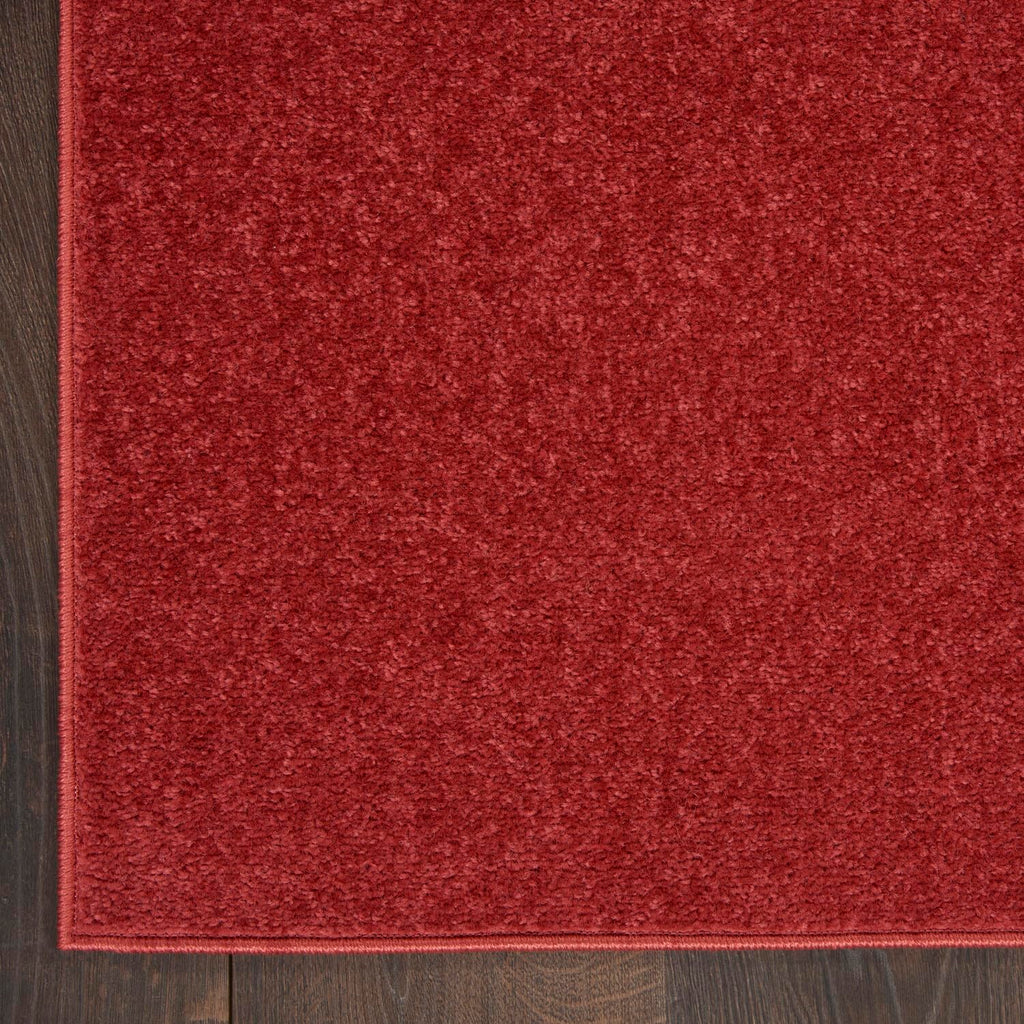 Nourison Essentials Solid Indoor/Outdoor Brick Red 2'2' X 20 Area Rug, Easy Cleaning, Non Shedding, Bed Room, Living Room, Dining Room, Deck, Patio, Backyard (2X20)