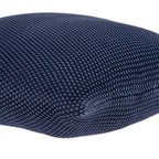 HomeRoots 100% Cotton Parkland Collection Manni Transitional Blue Pillow Cover with Poly Insert