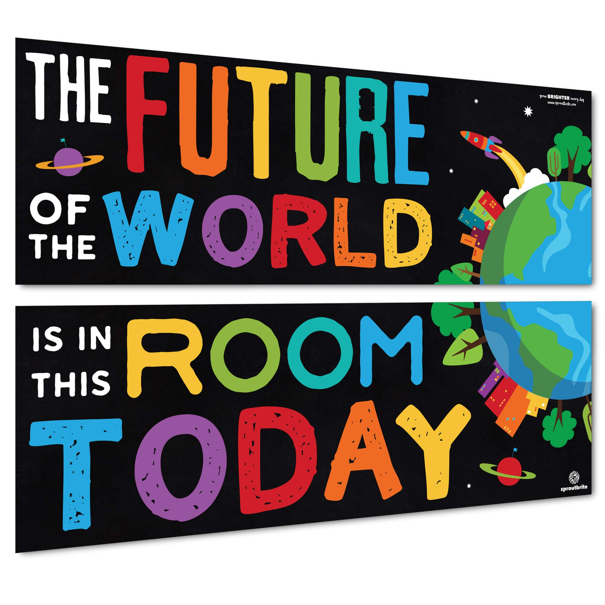 Sproutbrite Classroom Decorations - Banner Posters For Teachers - Bulletin Board And Wall Decor For Pre School, Elementary And M
