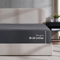 Nestl Extra Deep Pocket King Fitted Sheet, Grey Fitted Sheet King Size, 1800 Microfiber King Fitted Sheet Only, Soft King Bed Fi