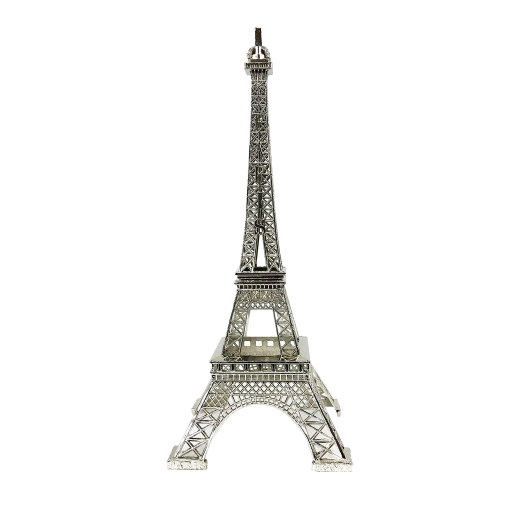 allgala Eiffel Tower Statue Decor Alloy Metal, and Size (07'', Silver)