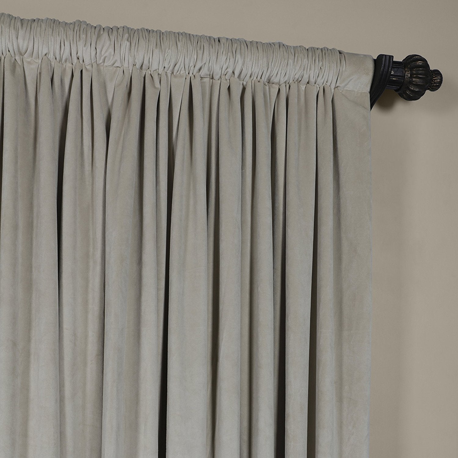 Hpd Half Price Drapes Signature Velvet Thermal Blackout Curtains For Living Room 84 Inch Long (1 Panel) Rod Pocket Insulated Blackout Curtains For Bedroom Window Curtains, 100W X 84L, Cool Beige
