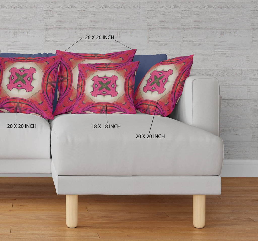 HomeRoots 18â€ Hot Pink Geo Tribal Suede Throw Pillow