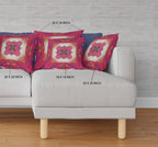 HomeRoots 18â€ Hot Pink Geo Tribal Suede Throw Pillow