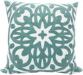 Alysheer Embroidered Decorative Throw Pillow Cover 20'X 20', Boho Mandala Modern Thick Embroidery Pattern, Durable Cotton Canv