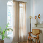 Sutuo Home Natural Boho Curtains 120 Inch Extra Long For Bohemian Farmhouse House Decoration, Semi Blackout Window Treatment, Privacy Embroidery Drape For Bedroom Living Room, W52 X L120