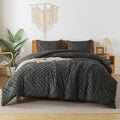 Litanika Dark Grey Full Comforter Sets, Lightweight Fluffy Bedding Comforter Sets For Bed, 3 Pieces Down Alternative Comforter B