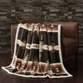 Indigo Hill By Hiend Accents Yosemite Aztec Sherpa Throw Blanket, Tribal Navajo Print Western Blanket For Camping Outdoor, South