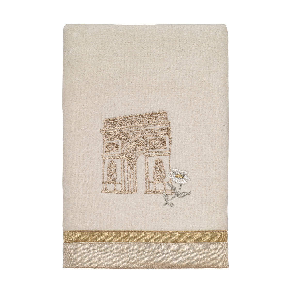 Avanti Linens - Hand Towel, Soft & Absorbent Cotton Towel (Paris Botanique Collection, Ivory) 30.00 x 16.00