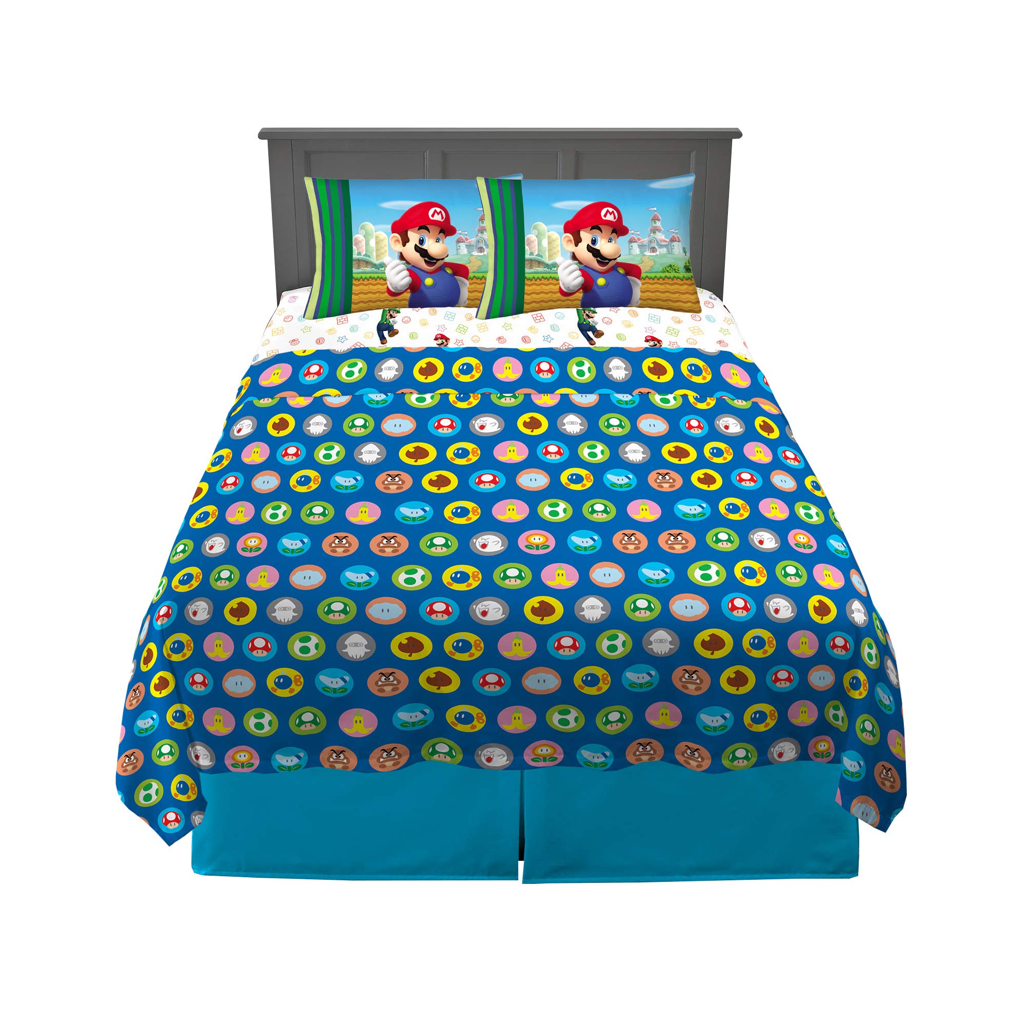 Franco Kids Bedding Super Soft Microfiber Sheet Set, Full, Mario