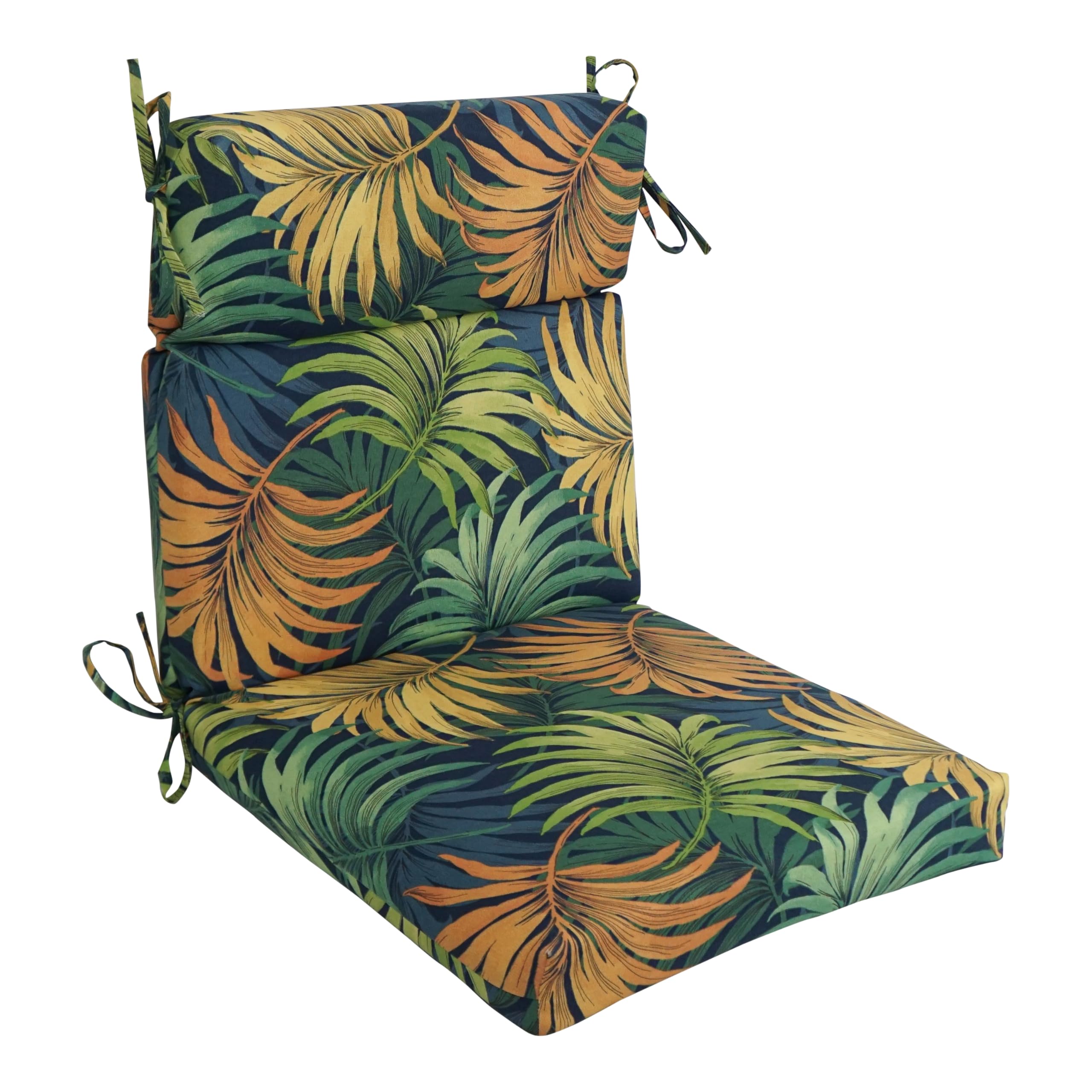 22-inch by 45-inch Polyester Patterned Outdoor Seat/ Back Chair Cushion