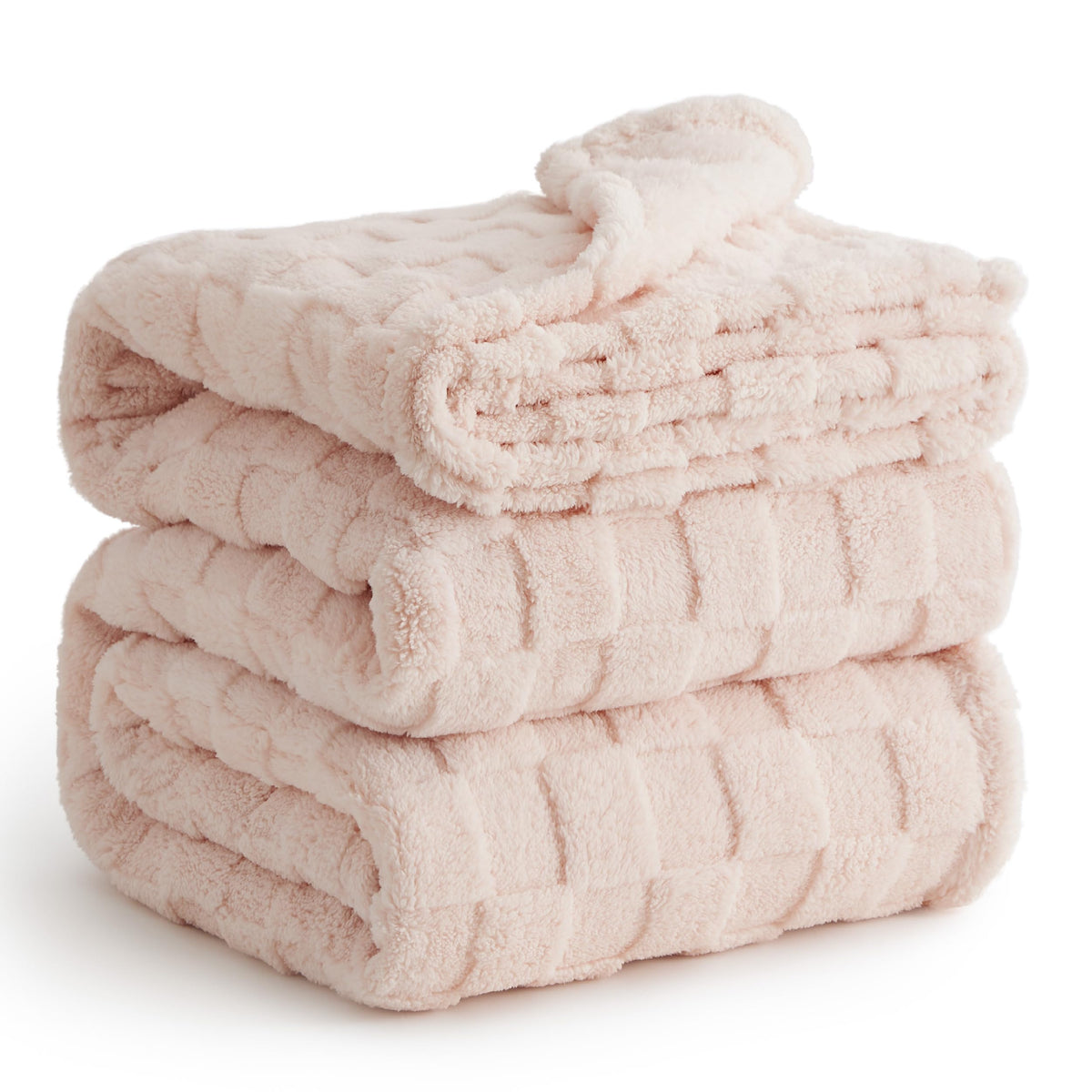 Bedsure Light Pink Fleece Blanket For Couch - Super Soft Cozy King Blankets For Women, Cute Small Blanket For Girls, 108X90 Inch