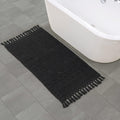 French Connection Nellore Fringe 26 x 49 in. Bath Rug, Black