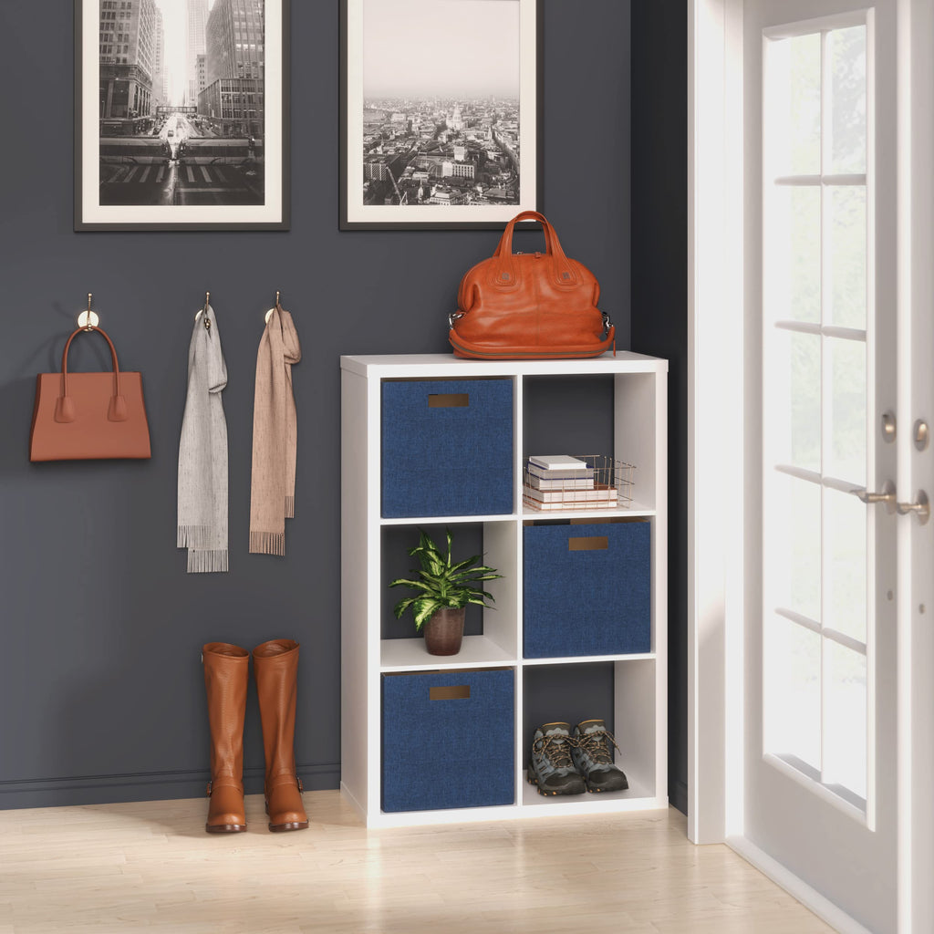 ClosetMaid 6 Cube Storage Shelf Organizer Bookshelf Engineered Wood White 30" H x 43.82" W