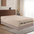 Elegant Comfort 1500 Premium Hotel Quality 18-24 Inches Deep - Extra Deep Pocket Single Fitted Sheet For High Mattress, Luxury And Softest, Smart Pocket - Wrinkle Free, Queen, Cream