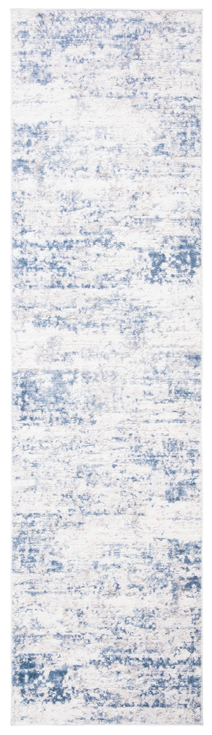 Safavieh Amelia Collection Runner Rug - 2'2'' X 12', Ivory & Blue, Modern Abstract Design, Non-Shedding & Easy Care, Ideal For H