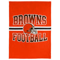 Foco Nfl Micro Raschel Plush Throw Blanket, Stripe Logo 45 X 60, Cleveland Browns