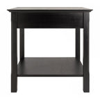Winsome Wood Timber Occasional Table, Black, 21.97 x 21.97 x 22.05 inches