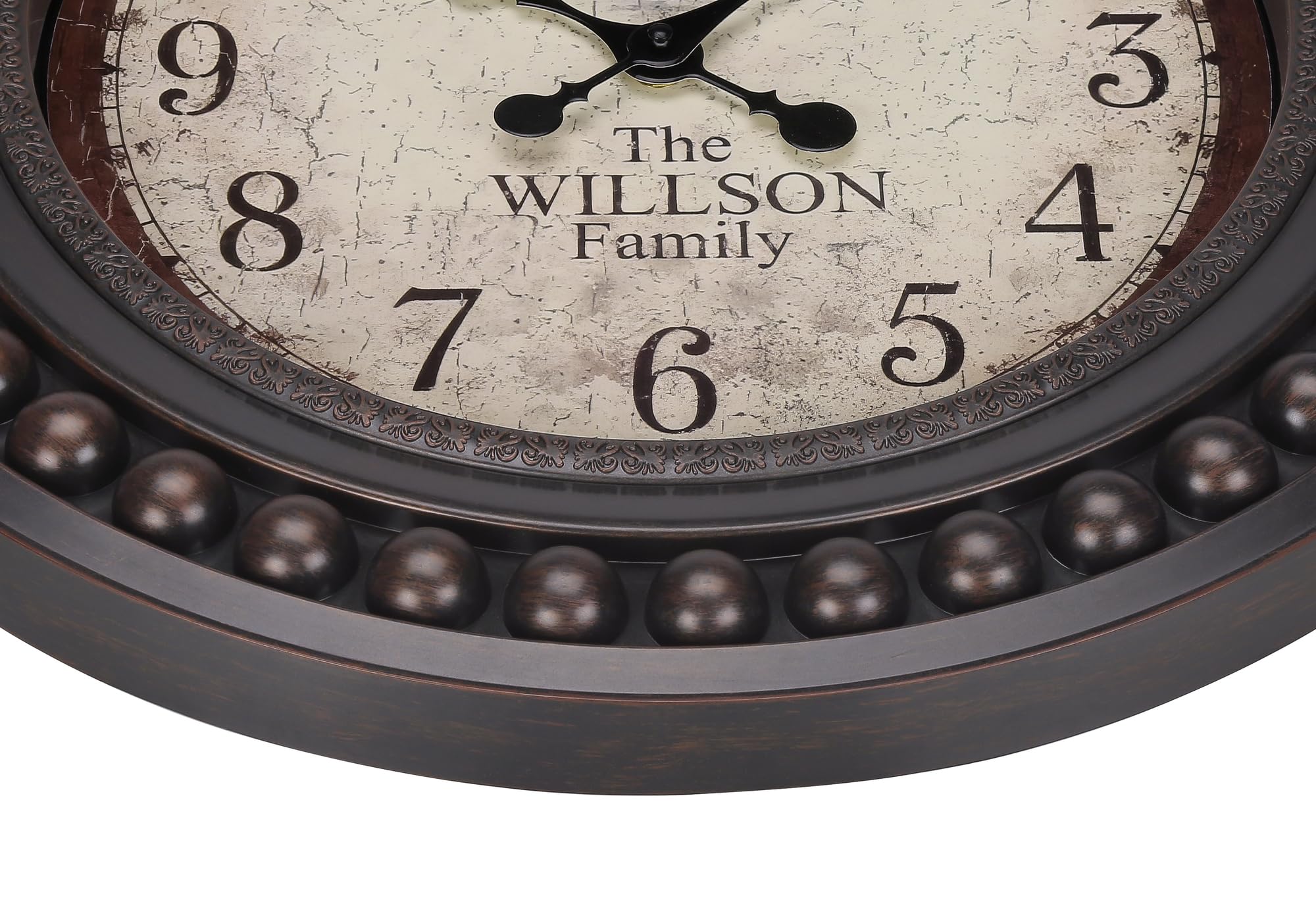 Monarch Specialties I 9046 Clocks, 20' Round, Wall Clock, Antique Brown, Transitional