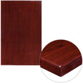 30 x 48 Rectangular High-Gloss Mahogany Resin Table Top with 2 Thick Edge