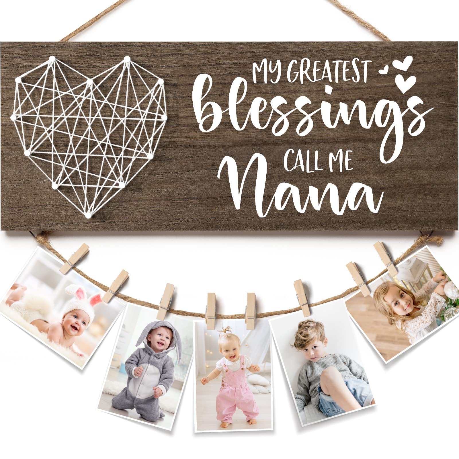 Grandma Gifts Mothers Day Gifts for Grandma Picture Frame, Birthday Grandma Gifts from Grandchildren Grandkids Photo Holder, Bes