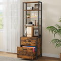 VASAGLE File Cabinet, Home Office Filing Cabinet with Height-Adjustable Open Shelves, 3 Drawers, for A4, Letter-Size Hanging Fil