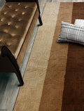ORFA HOME Custom Size Hallway Runner Rug, Slip Resistant, 26 Inch Wide X Your Choice of Length, Squares Brown, 26 Inch X 29 feet