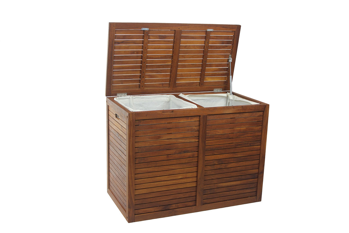 The Original Spa Double Teak Laundry or Storage Hamper