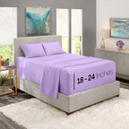 Nestl Extra Deep Pocket Sheets - Fits Mattress 18-24 Inches Deep, Extra Deep Pocket Full Size Sheets Sets, 4 Piece Full Size Sheets, Full Sheets Deep Pocket, Lavender Sheets