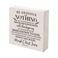 LifeSong Milestones Inspirational 6x6 Shadow Box Be Anxious for Nothing Gift for Parents, Couples House Christian Wall Art Decor
