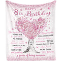 Mubpean 8 Year Old Girl Birthday Gift Blanket 40'X50', Gifts For 8 Year Old Girls, 8 Year Old Girl Gifts, Birthday Gifts For 8