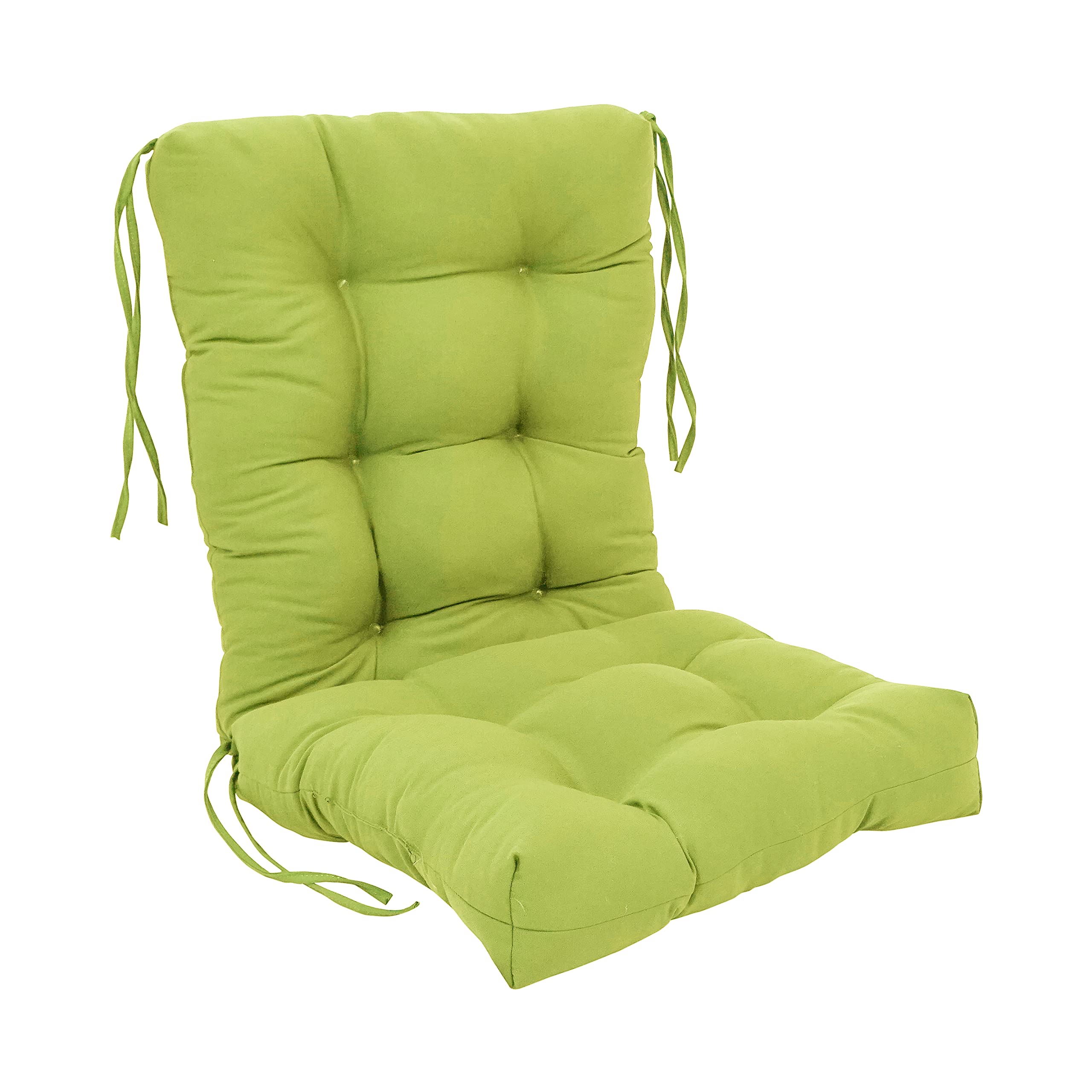 Blazing Needles 18 38-inch Twill Seat/Back Tufted Chair Cushion, 18 x 38, Mojito Lime