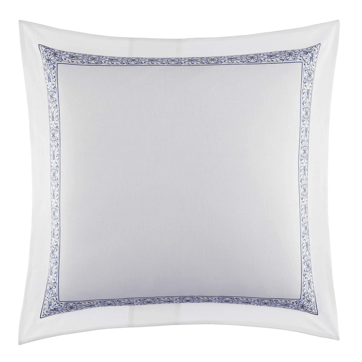 Laura Ashley Home - Euro Sham, Smooth Cotton Sham With Envelope Closure, Lightweight & Stylish Home Decor (Charlotte Blue, 26 X