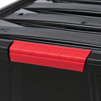 Iris Usa 54 Qt Stackable Plastic Storage Bins With Lids, 4 Pack - Bpa-Free, Made In Usa - Garage Organizing Solution, Latches, D