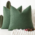 Foindtower Pack of 2 Textured Boucle Throw Pillow Covers Accent Solid Pillow Cases Cozy Soft Decorative Couch Cushion Case for C