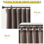 Nicetown Room Darkening Linen Curtains For Living Room, Pinch Pleated Faux Linen Blend Thermal Insulated Sound Proof Window Drap