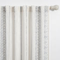 Meetsky Light Filtering Curtains 95 Inches Long Boho Cotton Curtains For Dining Room Bohemian Geometric Printed Linen Style Burl